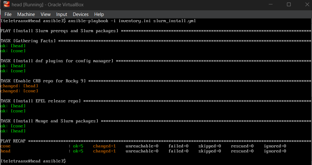 Screenshot of mini-hpc